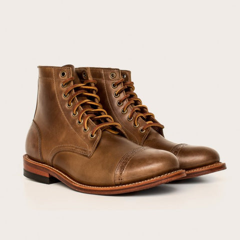 Natural Cap-Toe Trench Boot