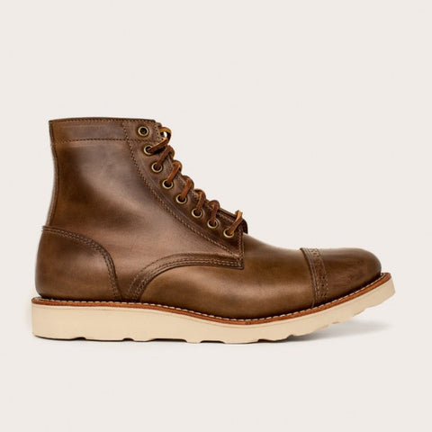 Natural Vibram Sole Cap-Toe Trench Boot