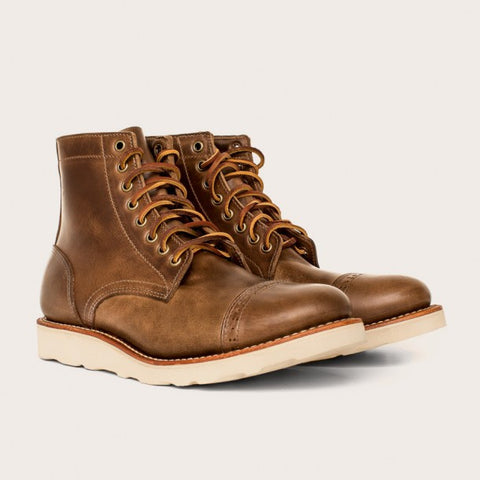 Natural Vibram Sole Cap-Toe Trench Boot