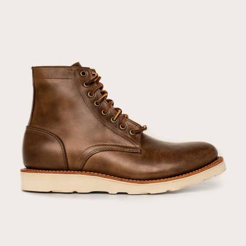 Natural Vibram Sole Trench Boot